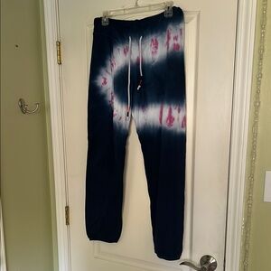 Sundry Tie-Dye Track Pants - Navy and Pink
